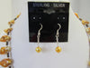 925 STERLING SILVER & GOLDEN FRESHWATER PEARL NECKLACE SET 56 gm 19" ALLUREGEM S1325