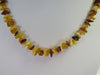 BALTIC AMBER NECKLACE, CHIPS,POLISHED MULTI-COLOR 11 gm 20 " ALLUREGEM S1327