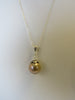925 STERLING SILVER GENUINE FRESHWATER PEARL PENDANT NECKLACE BRONZE 3.5 gm 20 " ALLUREGEM S1337