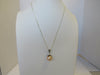 925 STERLING SILVER GENUINE FRESHWATER PEARL PENDANT NECKLACE PINK 7.5 gm 20 " ALLUREGEM S1339