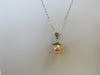 925 STERLING SILVER GENUINE FRESHWATER PEARL PENDANT NECKLACE PINK 7.5 gm 20 " ALLUREGEM S1339