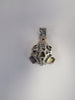 925 STERLING SILVER MULTI-GEMSTONE PENDANT 18.5 gm 2 "  ALLUREGEM S1341