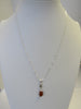 BALTIC AMBER PENDANT NECKLACE, 925 Sterling Silver HONEY 3.2 gm  20"  ALLUREGEM S1345