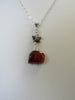 BALTIC AMBER PENDANT NECKLACE, 925 Sterling Silver Cognac  20"  ALLUREGEM S1348