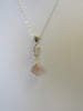 925 STERLING SILVER PINK CHALCEDONY PENDANT NECKLACE, 4.76 gm 20 " ALLUREGEM S1352