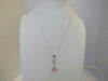 925 STERLING SILVER PINK CHALCEDONY PENDANT NECKLACE, 4.76 gm 20 " ALLUREGEM S1352