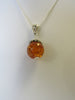 BALTIC AMBER PENDANT NECKLACE, 925 Sterling Silver HONEY 5 gm  20"  ALLUREGEM S1353