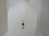 CLOISONNE & FRESHWATER PEARL NECKLACE PENDANT, 925 Sterling Silver, 20 " ALLUREGEM S1357