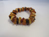 BALTIC AMBER CHIP STRETCH BRACELET MULTI-COLOR 18-21 gm 7.5 ALLUREGEM S1359