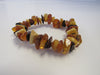 BALTIC AMBER CHIP STRETCH BRACELET MULTI-COLOR 18-21 gm 7.5 ALLUREGEM S1359