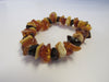 BALTIC AMBER CHIP STRETCH BRACELET MULTI-COLOR 18-21 gm 7.5 ALLUREGEM S1359