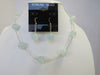 925 STERLING SILVER GENUINE AQUAMAIRE NECKLACE & EARRING SET, 17.5 " ALLUREGEM S1367