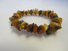 BALTIC AMBER CHIP STRETCH BRACELET MULTI-COLOR 17 gm 8 " ALLUREGEM S1368