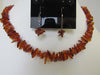 BALTIC AMBER NECKLACE & BRACELET SET, 925 Sterling Silvers, Polished Chips 18 " ALLUREGEM S1374