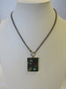 925 STERLING SILVER  ABALONE SHELL PENDANT NECKLACE 41.2 gm  17.5 " ALLUREGEM S1396