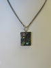 925 STERLING SILVER  ABALONE SHELL PENDANT NECKLACE 41.2 gm  17.5 " ALLUREGEM S1396