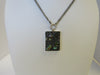 925 STERLING SILVER  ABALONE SHELL PENDANT NECKLACE 41.2 gm  17.5 " ALLUREGEM S1396