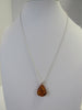 Baltic Amber Pendant Necklace, 925 Sterling Silver 20" ALLUREGEM  S1462