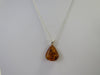 Baltic Amber Pendant Necklace, 925 Sterling Silver 20" ALLUREGEM  S1462