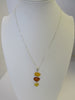 BALTIC AMBER PENDANT NECKLACE, 925 Sterling Silver  20" ALLUREGEM  S1475
