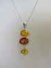 BALTIC AMBER PENDANT NECKLACE, 925 Sterling Silver  20" ALLUREGEM  S1475