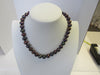 FRESHWATER BLACK PEARL NECKLACE SET, 925 Sterling Silver 17.5 "  ALLUREGEM S1478