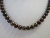 925 STERLING SILVER BROWNISH  PEARL NECKLACE & EARRINGS SET 65 gm 21 "  ALLUREGEM S1523