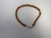 BALTIC AMBER & TURQUOISE BRACELET, 925 Sterling Silver 7.25 " ALLUREGEM S1526