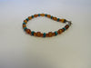 BALTIC AMBER & TURQUOISE BRACELET, 925 Sterling Silver 7.25 " ALLUREGEM S1526