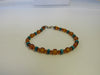 BALTIC AMBER & TURQUOISE BRACELET, 925 Sterling Silver 7.25 " ALLUREGEM S1526