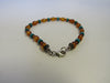 BALTIC AMBER & TURQUOISE BRACELET, 925 Sterling Silver 7.25 " ALLUREGEM S1526