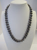 GENUINE FRESHWATER  SILVER-COLOR PEARL NECKLACE 87  gm 46"  ALLUREGEM S1564