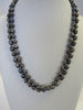 GENUINE FRESHWATER  SILVER-COLOR PEARL NECKLACE 87  gm 46"  ALLUREGEM S1564