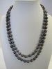 GENUINE FRESHWATER  SILVER-COLOR PEARL NECKLACE 87  gm 46"  ALLUREGEM S1564