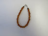 Baltic Amber Bracelet, 925 Sterling Silver Clasp and Bead Ends, 5 gm 5-6  mm, 7.5"  ALLUREGEM  S1708