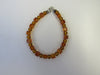 Baltic Amber Bracelet, 925 Sterling Silver Clasp and Bead Ends, 5 gm 5-6  mm, 7.5"  ALLUREGEM  S1708