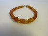Baltic Amber Bracelet, 925 Sterling Silver Clasp and Bead Ends, 5 gm 5-6  mm, 7.5"  ALLUREGEM  S1708