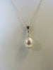 925 Sterling Silver Freshwater Pearl Pendant Necklace 5 gm 11 mm 16 " Alluregem S1716