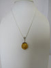 Baltic Amber Pendant Necklace, 925 Sterling Silver, 20mm  18" ALLUREGEM  S1811