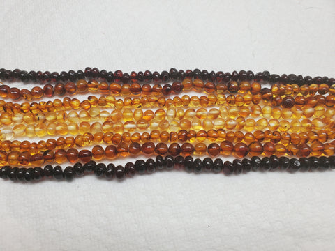 Natural Baltic Amber Bead Strands Ombre  5 - 6mm 16" 4 Strands Alluregem