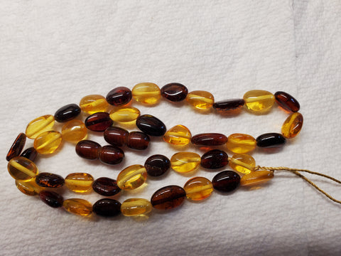 One Strand Lemon and Cognac and 2 Cognac Clasps Special Order