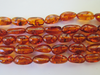 Natural Baltic Amber Bead Strands, Honey with Flecks, Large Long Oval 16" Alluregem E2208