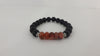 GENUINE BOTSWANA AGATE & SMOOTH ONYX MATTE BRACELET 32 gm 7.5 " ALLUREGEM S1680