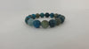 GENUINE BLUE FIRE FACETED AGATE STRETCH BRACELET 40 gm 7.5 " ALLUREGEM S1039