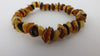 GENUINE BALTIC AMBER STRETCH BRACELET 19 gm POLISHED MULTI-COLORED  8 "  ALLUREGEM S1675