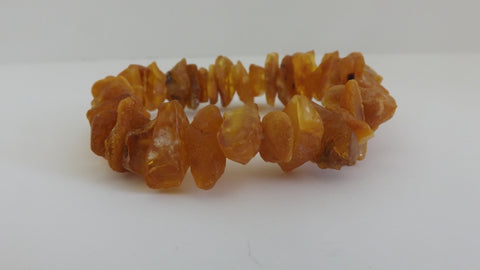 GENUINE BALTIC AMBER CHIPS STRETCH BRACELET MULTI-COLOR   23.6 gm  7.5 "  ALLUREGEM S1759