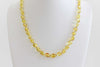 GENUINE BALTIC AMBER BEAD NECKLACE, LEMON, 13 gm 6-9 mm, 22 "  ALLUREGEM S1383