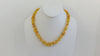 GENUINE BALTIC AMBER NECKLACE BUTTER-WHITE POLISHED CHIPS  24  gm 19"  ALLUREGEM S1235