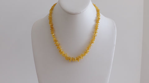 GENUINE BALTIC AMBER NECKLACE POLISHED EGG YOLK 10 gm 18 "  ALLUREGEM S1480