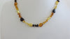 GENUINE BALTIC AMBER NECKLACE MULTICOLOR BEAD NECKLACE 9 gm  18" ALLUREGEM S1279